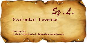 Szalontai Levente névjegykártya